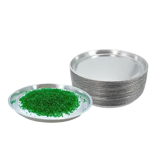 Wzxksoac Aluminiumfolie-Pfanne für Feuchtigkeitsanalysatoren (50er Pack), 90 mm Runde Laborschalen, Einweg-Waagschalen, Probenpfannen von Wzxksoac