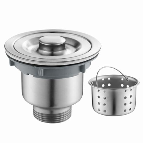 Wzxksoac Anti -Geruchsablassrohr -Spülbecken Zubehör Edelstahl Gemüse Spüle Abfluss Set Set von Wzxksoac