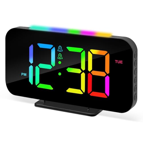 Wzxksoac Digitaler LED- für Schlafzimmer mit Nachtlicht, Doppelalarm, 12/24 Stunden, Plug-in- mit Großem Display für Schlafzimmer,A Wzxksoac Digitaler LED- für Schlafzimmer mit Nachtlicht, Doppelalarm, 12/24 Stunden, Plug-in- mit Großem Display für Schlafzimmer,A von Wzxksoac