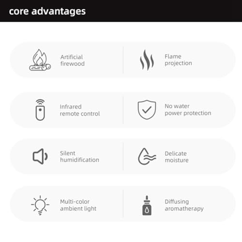 Wzxksoac Flammen Aroma-Diffusor Kamin Ätherisches Öl-Diffusor Luftbefeuchter Kühler -Diffusor mit Realistischem Feuer-Nachtlicht A Wzxksoac Flammen Aroma-Diffusor Kamin Ätherisches Öl-Diffusor Luftbefeuchter Kühler -Diffusor mit Realistischem Feuer-Nachtlicht A von Wzxksoac