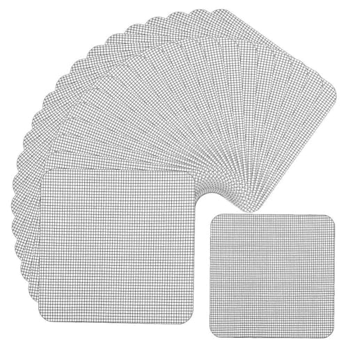 Wzxksoac Für Fensterbildschirm-Reparaturset (4" X 4"), 20 Stück Selbstklebendes Netz für - und Türrisse von Wzxksoac