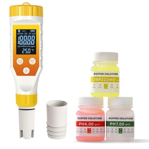 Wzxksoac IP67 Wasserdicht 7 in 1 Wasserqualitätstester für Aquakultur Spa PH/EC TDS/H2 Wasserstoff/Orp Salzgehaltpool -Tests Wzxksoac IP67 Wasserdicht 7 in 1 Wasserqualitätstester für Aquakultur Spa PH/EC TDS/H2 Wasserstoff/Orp Salzgehaltpool -Tests von Wzxksoac