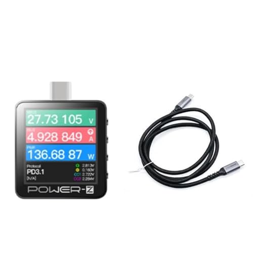 Wzxksoac KM003C Tragbarer USB-C Schnellladeprüfer mit 240W Kabel PD3.1 QC5.0 Digitalvoltmeter und Amperemeter Powerbank-Prüfer Wzxksoac KM003C Tragbarer USB-C Schnellladeprüfer mit 240W Kabel PD3.1 QC5.0 Digitalvoltmeter und Amperemeter Powerbank-Prüfer von Wzxksoac