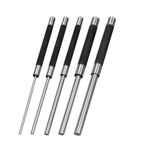 Wzxksoac Karbonstahl Stiftstempel Werkzeugset (1/8" Bis 3/8"), 5-Teiliges Rollstiftstempelset, 8 mit Aufbewahrung für Uhren- und Schmuckreparatur von Wzxksoac