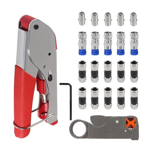 Wzxksoac Koaxialkabel Crimpzange Koaxialkabel Crimpzangenwerkzeug Kompression Werkzeugset von Wzxksoac