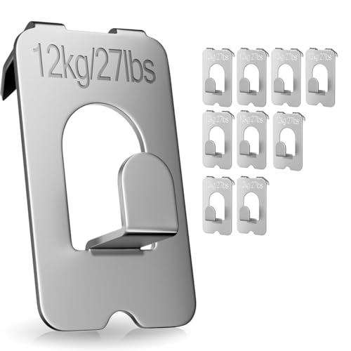Wzxksoac Kralle Haken für Trockenbau - 10 Stück Bilderhänger Unterstützen 27 Lbs/12 Kg Werkzeugfreie Haken für Trockenbau-Montagezubehör Wzxksoac Kralle Haken für Trockenbau - 10 Stück Bilderhänger Unterstützen 27 Lbs/12 Kg Werkzeugfreie Haken für Trockenbau-Montagezubehör von Wzxksoac
