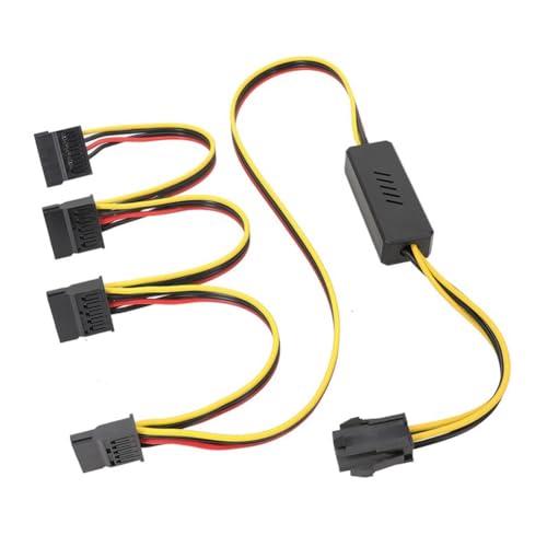 Wzxksoac Mainboard CPU 4-Pin zu Festplattenkabel CPU 4-Pin zu SATA Festplatten-Netzteilkabel 12V zu SATA Festplattenkabel, Einfach zu Bedienen, Langlebig, Feine Verarbeitung von Wzxksoac