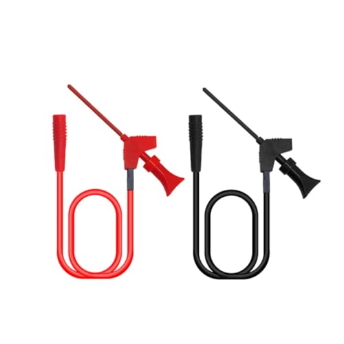 Wzxksoac Multimeter-Testhaken-Clip, Mini-IC-Haken-Testclip mit Leitungen zu 2-Mm-Lochbuchse, Hochwertige Testkabelteile von Wzxksoac