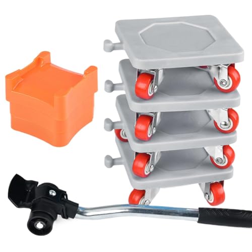 Wzxksoac Professionelles Möbeltransport-Werkzeugset, Transportheber für Schwere Gegenstände, Rollenroller mit Radstange, 4 Gleitern Wzxksoac Professionelles Möbeltransport-Werkzeugset, Transportheber für Schwere Gegenstände, Rollenroller mit Radstange, 4 Gleitern von Wzxksoac