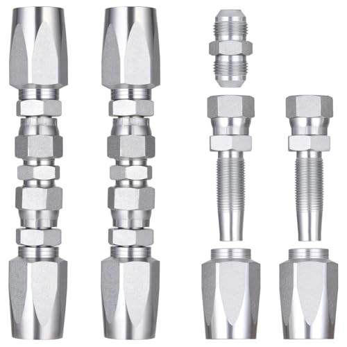 Wzxksoac Reparaturset für Hydraulikschlauch-Feldarmaturen und 5 kleine Reparaturteile, wiederverwendbare hydraulische Reparaturarmaturen, 1,27 cm (1/2 Zoll) von Wzxksoac