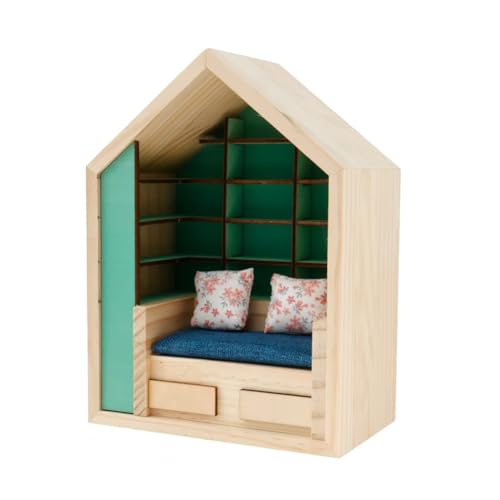Wzxksoac Stressabbau-Bücherregal, Mini-Arbeitszimmer-Vitrine mit Kissen, Bücherregal, Stressabbau-Bücherregal von Wzxksoac