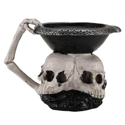 Wzxksoac Totenkopf-Kerzenständer, Totenkopf-Kerzenständer, Teelichthalter, Gothic-Kerzenständer Aus Kunstharz, Basteln für Halloween-Dekoration B Wzxksoac Totenkopf-Kerzenständer, Totenkopf-Kerzenständer, Teelichthalter, Gothic-Kerzenständer Aus Kunstharz, Basteln für Halloween-Dekoration B von Wzxksoac