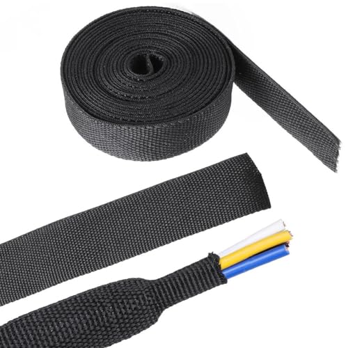 Wzxksoac Wärmeschrumpfende Geflochtene Schlauchhülle 2 in 1 - für Unregelmäßige Kabel, Drähte, Schläuche 1/2" (12mm) von Wzxksoac