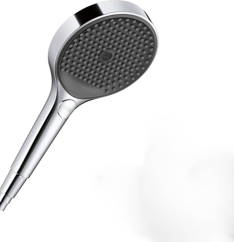 Duschkopf, Handbrause mit 3 Strahlarten, runde Duschbrause (⌀ 130 mm), Brausekopf mit Antikalk-Funktion, Chrom von Wzyfv