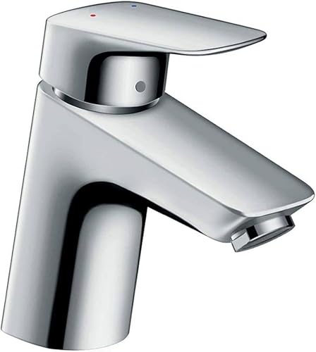 Waschtischarmatur mit Push-Open Ablauf, Wasserhahn Bad mit Auslauf Höhe 67 mm, Mischbatterie Waschbecken wassersparend, Chrom Waschtischarmatur mit Push-Open Ablauf, Wasserhahn Bad mit Auslauf Höhe 67 mm, Mischbatterie Waschbecken wassersparend, Chrom von Wzyfv