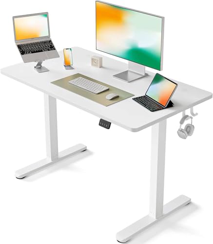Wzyfv Schreibtisch Höhenverstellbar Elektrisch, 100 x 60 cm Computer Stehschreibtisch mit Memory-Steuerung und Anti-Kollisions Technologie, Mobiler Steh-Sitz-Schreibtisch Ergonomic Weiß Oberfläche Wzyfv Schreibtisch Höhenverstellbar Elektrisch, 100 x 60 cm Computer Stehschreibtisch mit Memory-Steuerung und Anti-Kollisions Technologie, Mobiler Steh-Sitz-Schreibtisch Ergonomic Weiß Oberfläche von Wzyfv