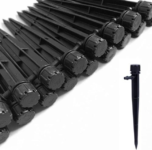 Wzzy Gurden 100 Stück Wasser Bewässerung Tropfer, 8 Löcher Einstellbare Bewässerungssprinkler Micro Drip Tropfbewässerung 360-Grad-Bewässerungssystem für Topfpflanzen 4 mm / 7 mm Rohr von Wzzy Gurden