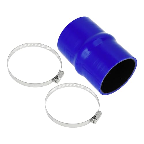 X AUTOHAUX 1 Set 76 mm / 127 mm Länge schwarz blau Auto-Silikonschlauch mit Klemmen Buckelschlauch Kühlmittelschlauch Universal von X AUTOHAUX