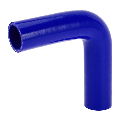 X AUTOHAUX 1 Stück 38 mm ID 150 mm Länge 90 Grad blauer Auto-Silikonschlauch Kühlmittelschlauch Universal von X AUTOHAUX