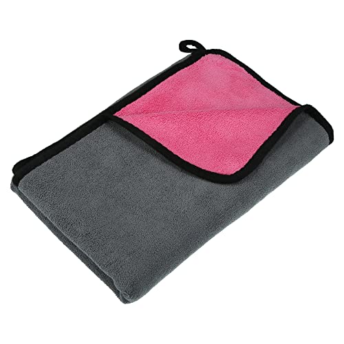 X AUTOHAUX 1 Stück Auto Trockentuch 80x60cm Extra Großes Mikrofaser Rosa von X AUTOHAUX