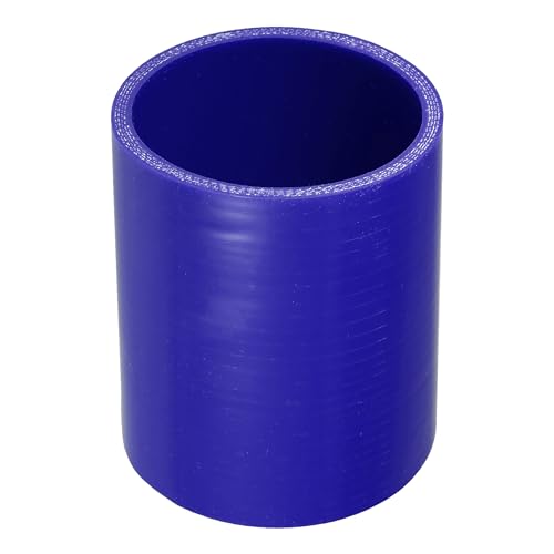 X AUTOHAUX 1 x 76 mm Innendurchmesser, 100 mm Länge, 0 Grad, blauer Auto-Silikonschlauch, Kühlmittelschlauch, universal von X AUTOHAUX
