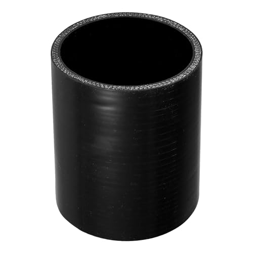 X AUTOHAUX 1 x 76 mm Innendurchmesser, 100 mm Länge, 0 Grad, schwarzer Auto-Silikonschlauch, Kühlmittelschlauch, universal von X AUTOHAUX