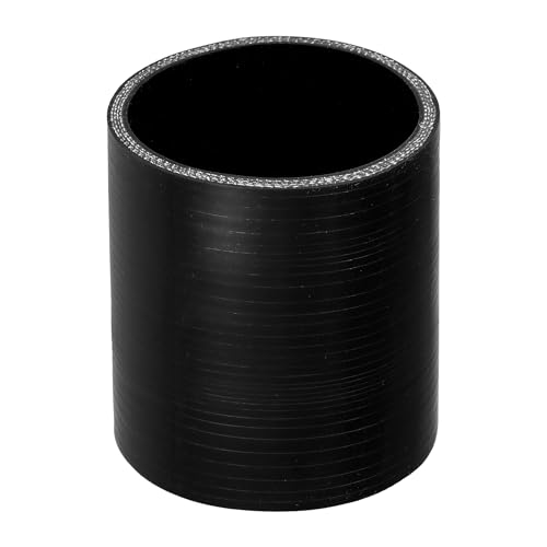 X AUTOHAUX 1 x 80 mm Innendurchmesser, 100 mm Länge, 0 Grad, schwarzer Auto-Silikonschlauch, Kühlmittelschlauch, universal von X AUTOHAUX