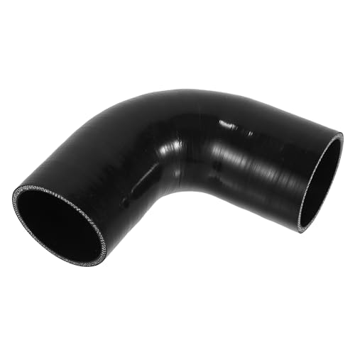 X AUTOHAUX 1 x 80 mm Innendurchmesser, 150 mm Länge, 90 Grad, schwarzer Auto-Silikonschlauch, Kühlmittelschlauch, universal von X AUTOHAUX