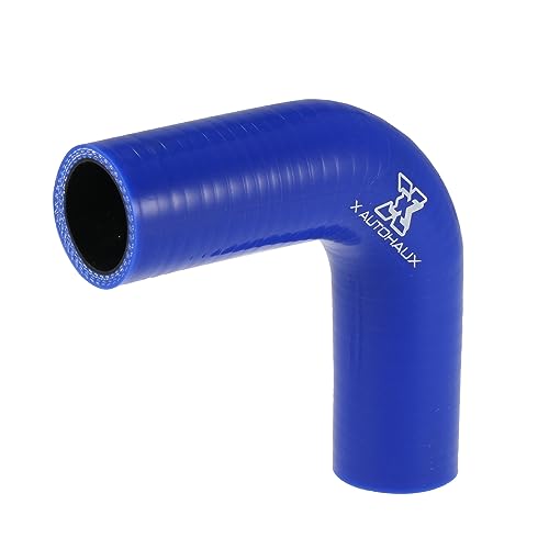 X AUTOHAUX 100 mm Länge 28 mm Innendurchmesser 90 Grad Silikonschlauch für Auto, Blau von X AUTOHAUX