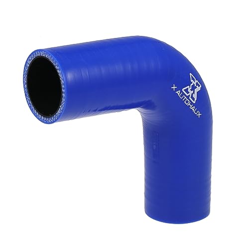 X AUTOHAUX 100 mm Länge 34 mm Innendurchmesser 90 Grad Silikonschlauch für Auto, Blau von X AUTOHAUX