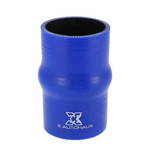 X AUTOHAUX 100cm Länge 54mm Innen gerader Höcker Silikonschlauch Kupplung Ladeluftkühler Rohr für Auto Ansaugleitungen blau von X AUTOHAUX