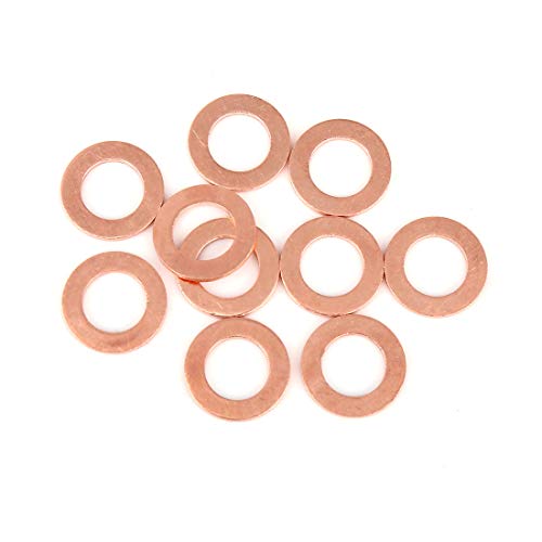 X AUTOHAUX 10Stk. Kupfer Unterlegscheibe Flachdichtung Ring für Auto 12 x 19 x 1,5 mm X AUTOHAUX 10Stk. Kupfer Unterlegscheibe Flachdichtung Ring für Auto 12 x 19 x 1,5 mm von X AUTOHAUX