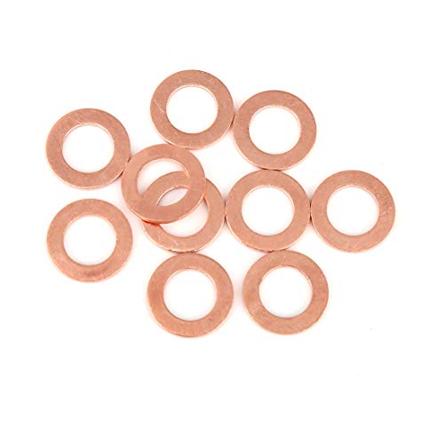 X AUTOHAUX 10Stk. Kupfer Unterlegscheibe Flachdichtung Ring für Auto 12 x 20 x 1,5 mm X AUTOHAUX 10Stk. Kupfer Unterlegscheibe Flachdichtung Ring für Auto 12 x 20 x 1,5 mm von X AUTOHAUX