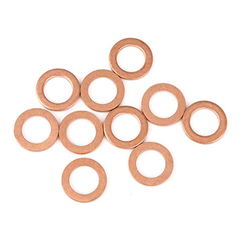 X AUTOHAUX 10Stk. Kupferscheibe Flach Dichtung Dichtring für Auto 10 x 15 x 1,5mm X AUTOHAUX 10Stk. Kupferscheibe Flach Dichtung Dichtring für Auto 10 x 15 x 1,5mm von X AUTOHAUX