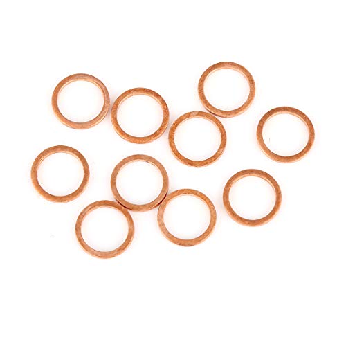 X AUTOHAUX 10Stk. Kupferscheibe Ring Flach Dichtring für Auto 10 x 13 x 1,5mm X AUTOHAUX 10Stk. Kupferscheibe Ring Flach Dichtring für Auto 10 x 13 x 1,5mm von X AUTOHAUX