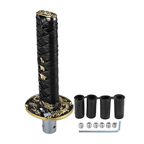 X AUTOHAUX Schaltknauf, klassisches Muster, für Auto, 15 cm, Schwarz von X AUTOHAUX