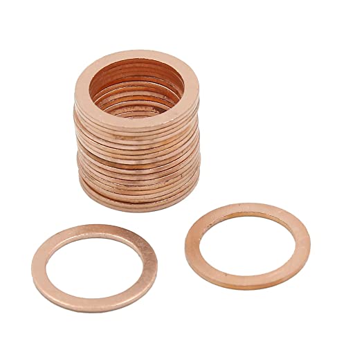X AUTOHAUX 15 mm Innendurchmesser Kupfer Crush Unterlegscheiben Auto Flache Dichtungen 20 Stück X AUTOHAUX 15 mm Innendurchmesser Kupfer Crush Unterlegscheiben Auto Flache Dichtungen 20 Stück von X AUTOHAUX