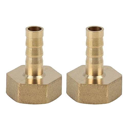 X AUTOHAUX 2 Stück Messing Schlauchtülle mit Widerhaken,Schlauchverschraubung 8mm Schlauch-ID x G 1/2 Zoll NPT-Innengewinde Schlauchanschluss von X AUTOHAUX