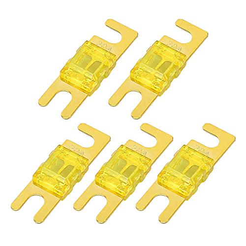X AUTOHAUX 5 Stück 20A AFS Mini ANL Sicherungen für Auto LKW Motorrad Boot Audio CDs von X AUTOHAUX
