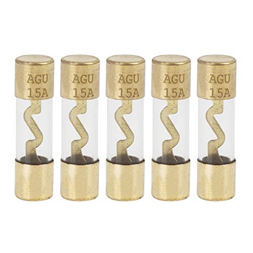 X AUTOHAUX 5 Stücke 15A AGU Sicherungen Feinsicherung Glassicherung Glasrohrsicherung KFZ Sicherung Schnelle Glas Sicherung Kit von X AUTOHAUX