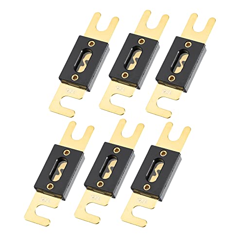 X AUTOHAUX 6 Stück Hochstromsicherung Schraubsicherung 125A ANL Sicherung Universell Gold von X AUTOHAUX