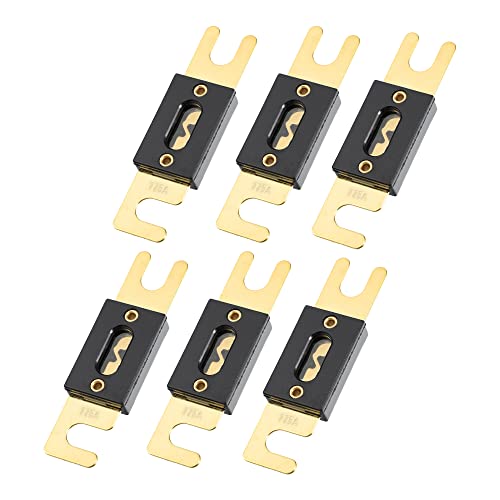 X AUTOHAUX 6 Stück Hochstromsicherung Schraubsicherung 225A ANL Sicherung Universell Gold von X AUTOHAUX