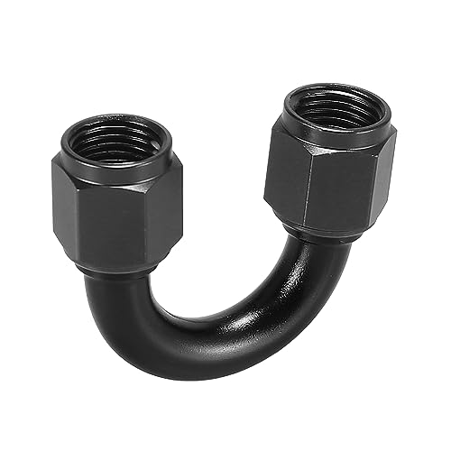 X AUTOHAUX AN6 180 Grad Buchse Drehgelenk Auto Kraftstoffschlauch Endanschlussadapter Schwarz von X AUTOHAUX