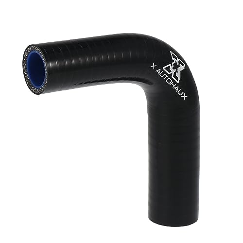 X AUTOHAUX Auto Koppler Silikonschlauch 19-22mm 0.75"-0.87" Innendurchm. 90 Grad Schwarz von X AUTOHAUX