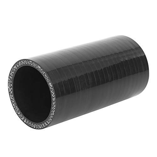 X AUTOHAUX Silikonschlauch Gerader Silikonverbinder Turborohr Schlauch 45mm Innendurchmesser 10cm Schwarz Unterdruckschlauch für Auto von X AUTOHAUX