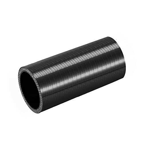 X AUTOHAUX Silikonschlauch Gerader Silikonverbinder Ladeluftschlauch ID 25mm Universal Auto Turboschlauch Verbinder Schwarz von X AUTOHAUX