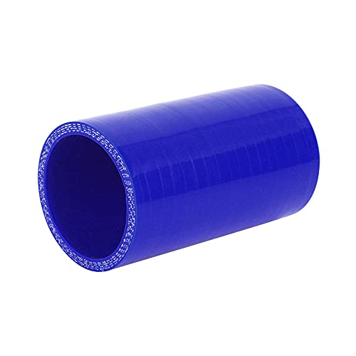 X AUTOHAUX Gerader Silikonverbinder Ladeluftschlauch ID 55mm Universal Silikonschlauch Turboschlauch Verbinder Blau von X AUTOHAUX