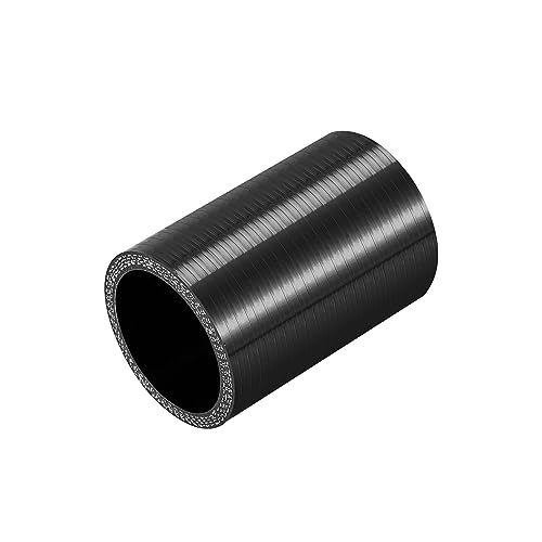X AUTOHAUX Silikonschlauch Gerader Silikonverbinder Ladeluftschlauch ID 38mm Universal Ladeluftkühler Auto Turboschlauch Verbinder Schwarz von X AUTOHAUX