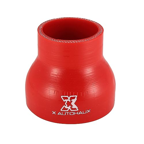 X AUTOHAUX Silikon-Schlauchkupplung für Auto, 51–76 mm, gerade, Rot von X AUTOHAUX