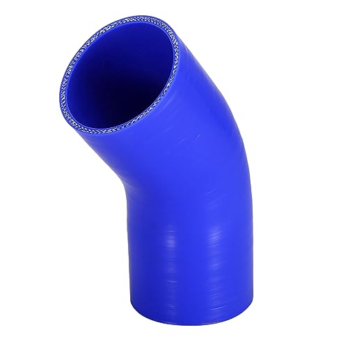 X AUTOHAUX Universal-Silikonschlauch für Autos, 76 mm, Innendurchmesser: 45 Grad, Blau von X AUTOHAUX